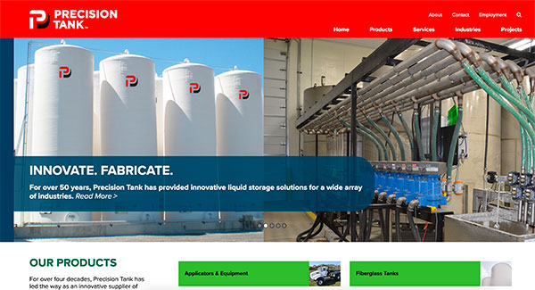 Precision Tank Homepage