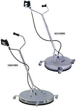 Rotary Surface Cleaners, Water Brooms & Roof Cleaners for High Pressure Mobile Cleaning of Parking Lots, Driveways, Sidewalks, etc.